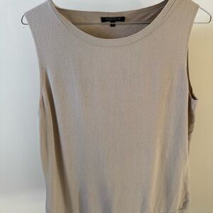Lafayette 148 New York Taupe Beige Sleeveless Knit Tank